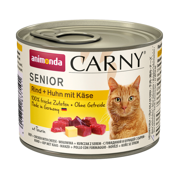 Animonda Cat Dose Carny Senior Rind & Huhn & Käse 200g