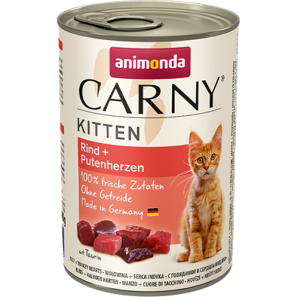Animonda Cat Dose Carny Kitten Rind & Putenherzen 400g