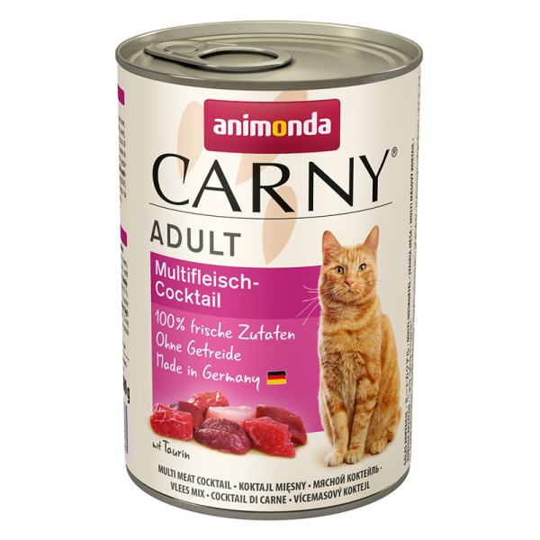 Animonda Cat Dose Carny Adult Multi-Fleischcocktail 400g, Alleinfuttermittel für ausgewachsene Katzen