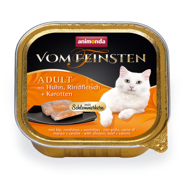 Animonda Cat Vom Feinsten mit Schlemmerkern mit Huhn, Rindfleisch & Karotten 100g