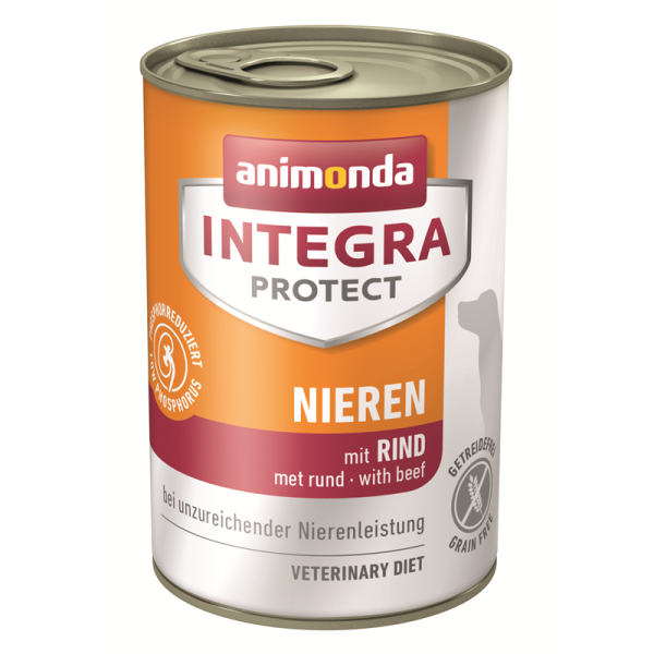 Animonda Dog Dose Integra Protect Niere Rind 400g, Diätalleinfuttermittel für Hunde zur Unterstützung der Nierenfunktion bei chronischer Niereninsuffizenz