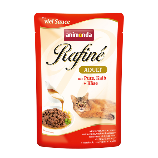 Animonda Cat Portionsbeutel Rafine Soupé Pute, Kalb & Käse 100g