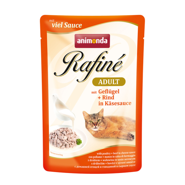 Animonda Cat Portionsbeutel Rafine Rind + Nudeln in Tomatensauce 100g