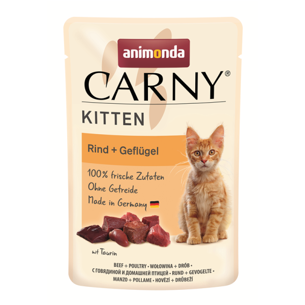 Animonda Cat Portionsbeutel Carny Kitten Rind + Geflügel 85g