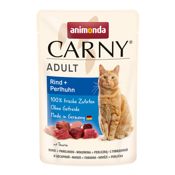 Animonda Cat Portionsbeutel Carny Adult Rind + Perlhuhn 85g