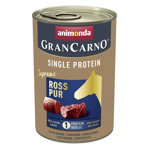 Animonda Dog Dose GranCarno Adult Ross pur 400g, Alleinfuttermittel für ausgewachsene Hunde