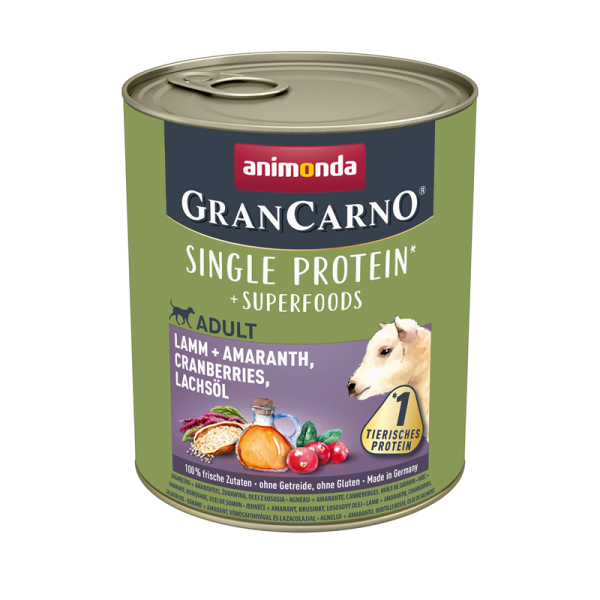 Animonda Dog Dose GranCarno Adult Superfood Lamm + Amaranth 800g