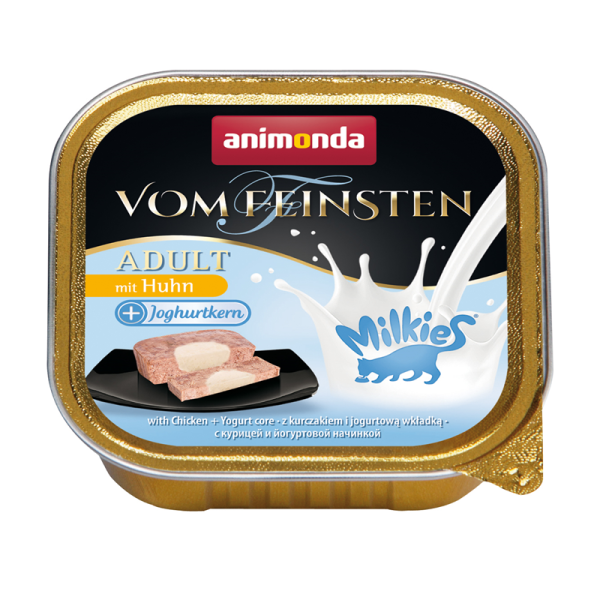 Animonda Cat Vom Feinsten mit Huhn + Joghurtkern 100g, Alleinfuttermittel für ausgewachsene Katzen