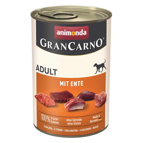 Animonda GranCarno Adult mit Ente 400g, Alleinfuttermittel für ausgewachsene Hunde