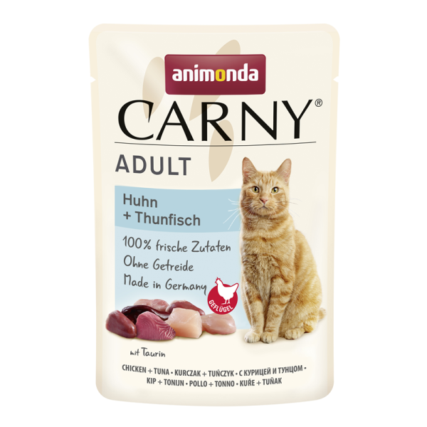 Animonda Cat Portionsbeutel Carny Adult Huhn + Thunfisch 85g