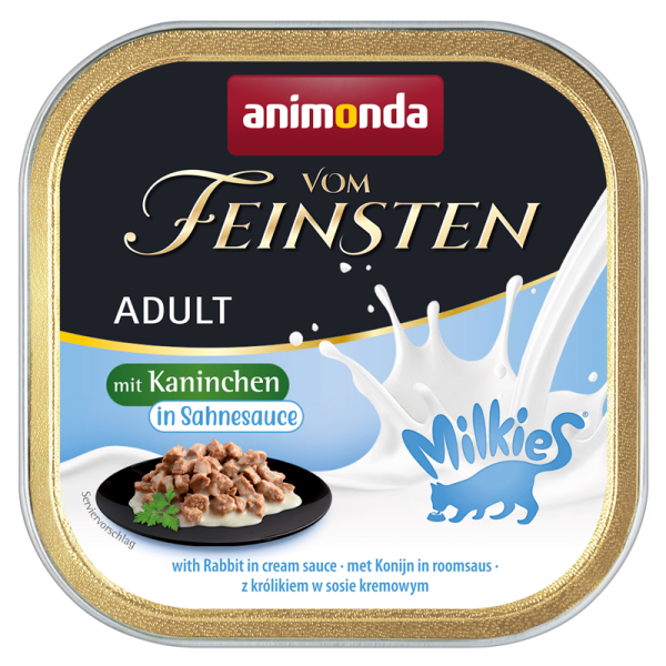 Animonda Cat Vom Feinsten mit Kaninchen in Sahnesauce 100g, Alleinfuttermittel für ausgewachsene Katzen