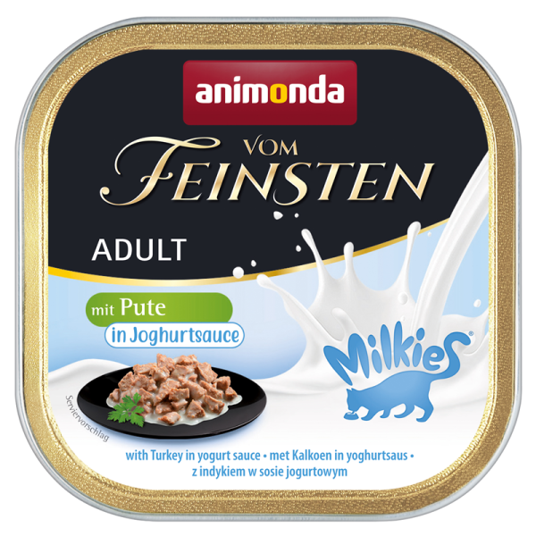 Animonda Cat Vom Feinsten mit Pute in Joghurtsauce 100g, Alleinfuttermittel für ausgewachsene Katzen