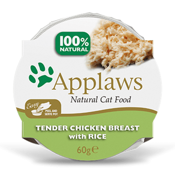 Applaws Katzen Nassfutter mit zarter Hühnchenbrust und Reis 60 g