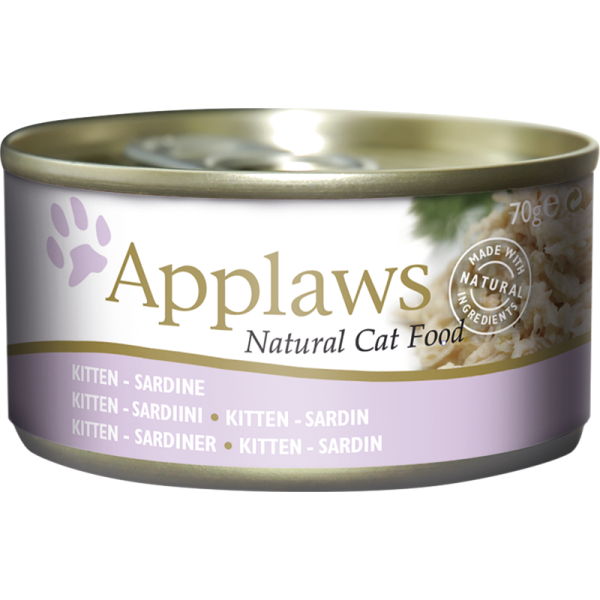 Applaws Katzen Nassfutter in der Dose für Junge Katzen Sardine 70 g
