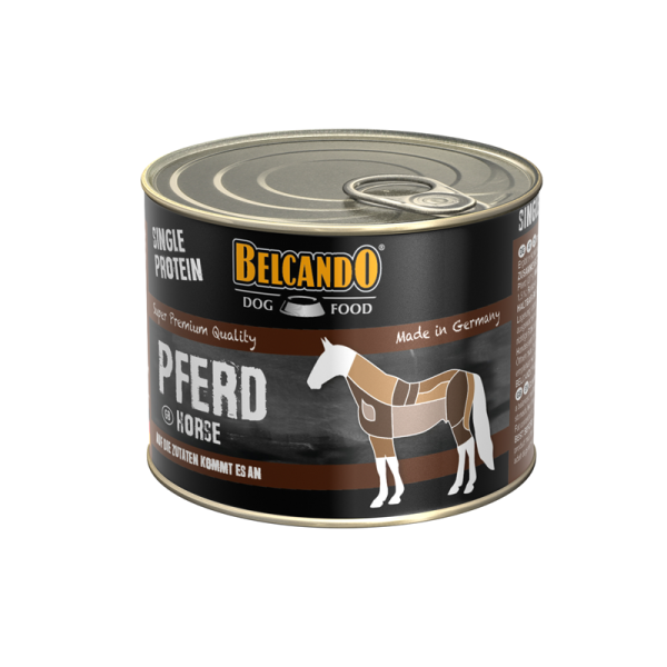 BELCANDO Dose Single Protein Pferd 200 g, Hochwertiges, sortenreines Nassfutter.