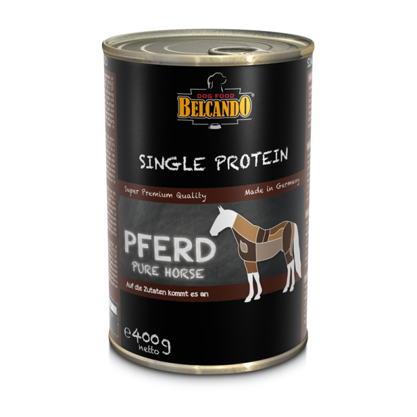 BELCANDO Dose Single Protein Pferd 400 g, Hochwertiges, sortenreines Nassfutter.