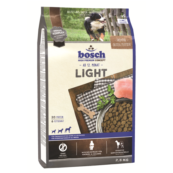 Bosch Light 2,5 kg, Alleinfuttermittel für übergewichtige Hunde