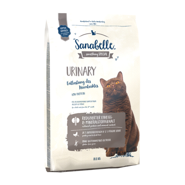 Sanabelle Urinary 10 kg, Sanabelle Urinary ist besonders geeignet für alle ausgewachsenen Katzen, die sensibel im Bereich der harnabführenden Organe reagieren.