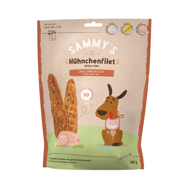 Sammys Hühnchenfilet 190 g, Nahrungsergänzungsmittel für Hunde