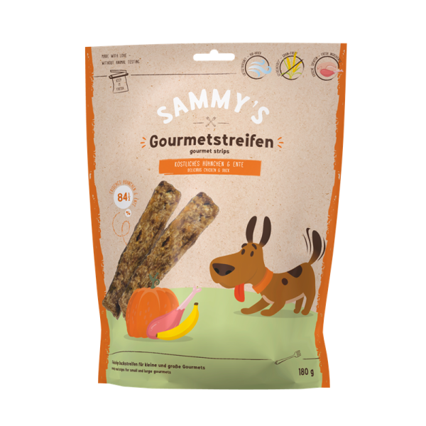Sammys Gourmetstreifen Hühnchen & Ente 180 g