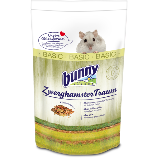 Bunny ZwerghamsterTraum basic 600 g, Alleinfuttermittel für Zwerghamster