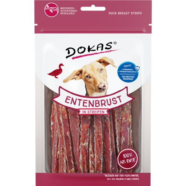 Dokas Hunde Snack Entenbrust in Streifen 70 g
