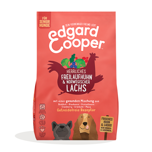 Edgard & Cooper Dog Huhn & Lachs Senior 12 kg, Hunde Trockenfutter