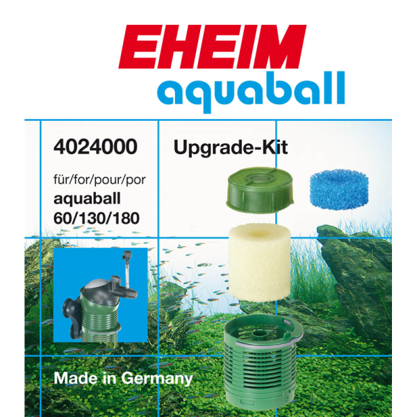 EHEIM Up-grade-kit aquaball 45 - 180, Filterbehälter, Filterpatrone und Filtermedienbox mit Filterschwamm