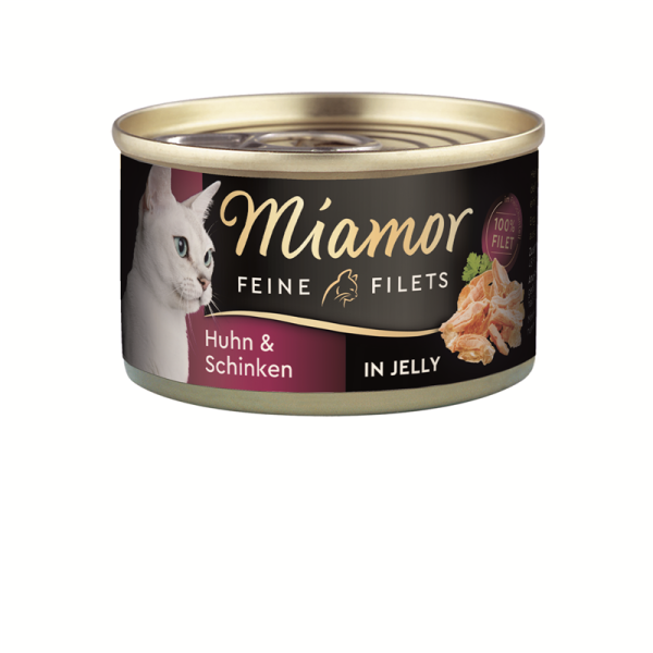 Miamor Feine Filets Huhn & Schinken 100g, Enthält keine anderen Fleisch- und Fischsorten als mit der Sorte genannt