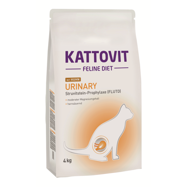 Kattovit Feline Diet Urinary Huhn 4kg, Diät-Alleinfuttermittel für Katzen