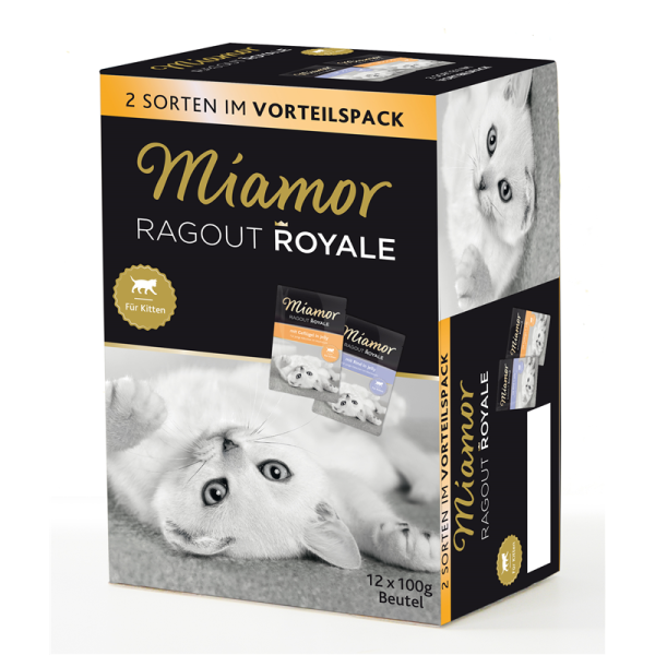 Miamor Ragout Royale Kitten Multibox Jelly 12x100g, Ein königlicher Genuss für Katzenkinder
