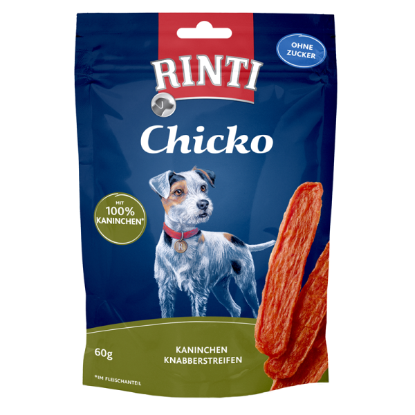 Rinti Snack Chicko Kaninchen 60g, Artgerechte Snacks für Hunde