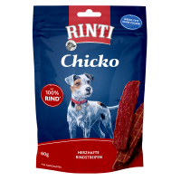 Rinti Snack Chicko Rind 60g, Knusprige Streifen mit 100%...