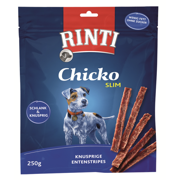 Rinti Chicko Slim Ente Vorratspack 250g, Artgerechte Snacks für Hunde