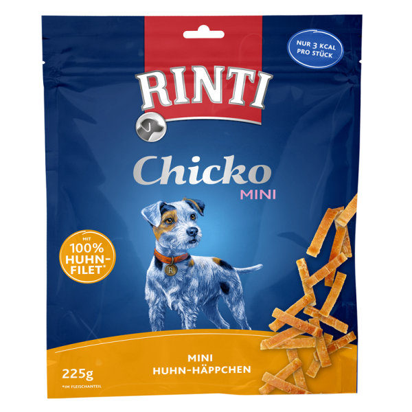 Rinti Chicko Mini Huhn 225g, Artgerechte Snacks für Hunde