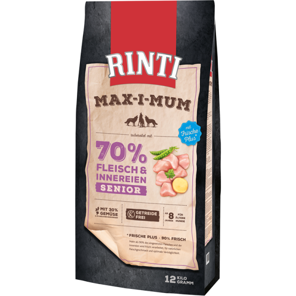 Rinti Max-i-mum Senior 12kg, Alleinfuttermittel für ausgewachsene Hunde.