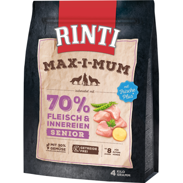 Rinti Max-i-mum Senior 4kg, Alleinfuttermittel für ausgewachsene Hunde.