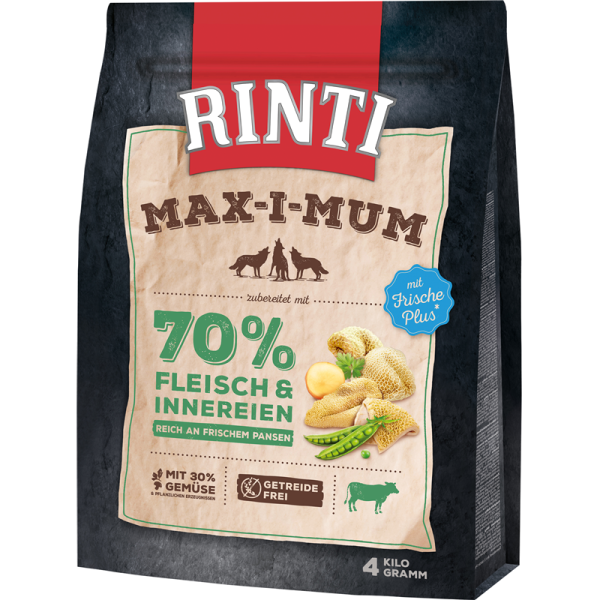 Rinti Max-i-mum Pansen 4kg, Alleinfuttermittel für ausgewachsene Hunde.