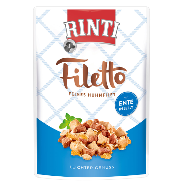 Rinti Filetto Jelly Huhn & Ente 100g, Ergänzungsfuttermittel für Hunde