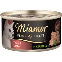 Miamor Feine Filets Naturell Thunfisch & Lachs 80g,...