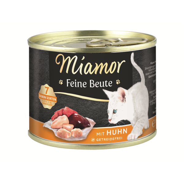 Miamor Feine Beute Huhn 185g, Alleinfuttermittel für Katzen