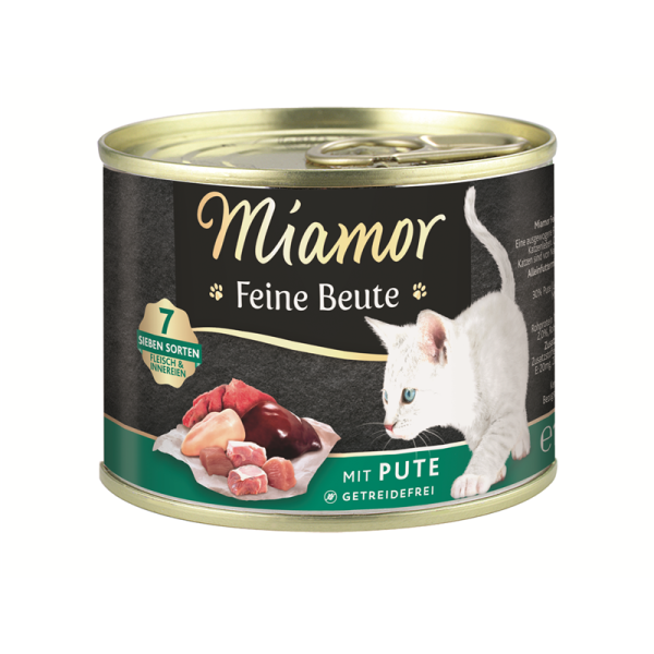 Miamor Feine Beute Pute 185g, Alleinfuttermittel für Katzen