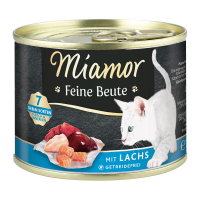 Miamor Feine Beute Lachs 185g, Alleinfuttermittel...