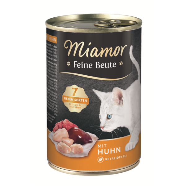 Miamor Feine Beute Huhn 400g, Alleinfuttermittel für Katzen