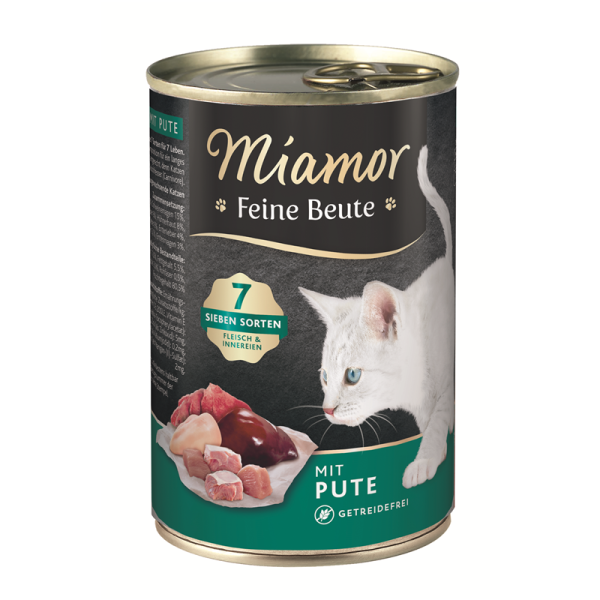 Miamor Feine Beute Pute 400g, Alleinfuttermittel für Katzen