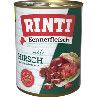 RINTI Kennerfleisch Hirsch 800g, Alleinfuttermittel...