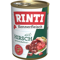 RINTI Kennerfleisch Hirsch 400g, Alleinfuttermittel...
