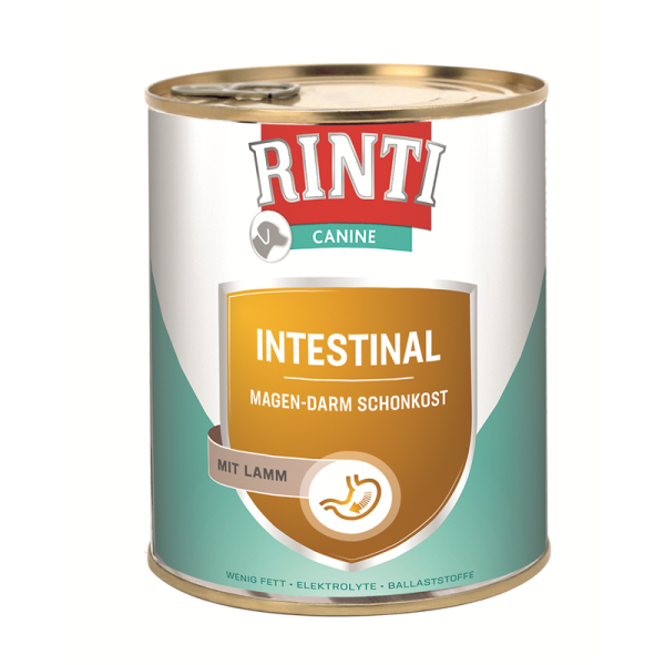 RINTI Canine Intestinal Lamm 800g, Diät-Alleinfuttermittel für ausgewachsene Hunde