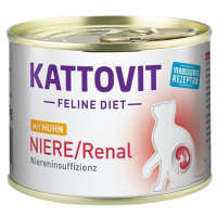 Kattovit Feline Diet Niere/Renal Huhn 185g, Zur...