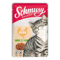 Schmusy Ragout mit Huhn in Jelly 100g, Alleinfuttermittel...